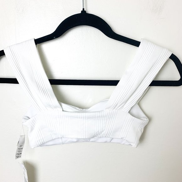 L*Space Gizelle Bikini Top Ribbed Texture White Small - Picture 4 of 6